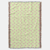 Roze doodle lines harten op groen deken (Voorkant Verticaal)