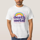 Roze doodmetaal regenboog T-Shirt (Voorkant)