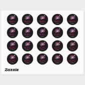 Roze doodshoofd-, hart- en kruisbotstickers als fe ronde sticker (Vel)