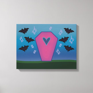 Roze doodskist canvasprint canvas afdruk