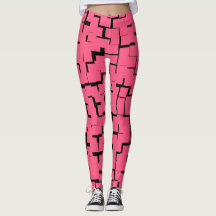 Roze doolhof Leggings, Yoga, Fitness, Modern Desig