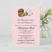 Roze doop- en doopuitnodigingen voor meisjes PINK  Kaart (Staand voorkant)