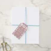 Roze doop favor tag cadeaulabel (Met Touw)