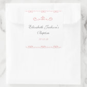 Roze Doop Sticker Labels (Tas)