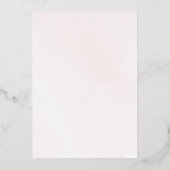 Roze doop voor meisje folie uitnodiging (Achterkant)