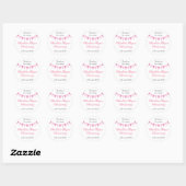 Roze doopfeest Baby Bunting favor Ronde Sticker (Vel)