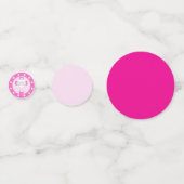 Roze doopfeestconfetti voor meisjes confetti (Achterkanten)