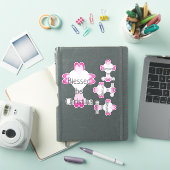 Roze doopstickers voor meisjes sticker (iPad Cover)