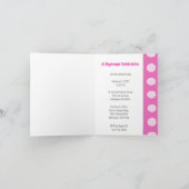 Roze doopuitnodiging voor meisjes (Binnen)