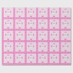 Roze doopverpakkings papier voor meisjes