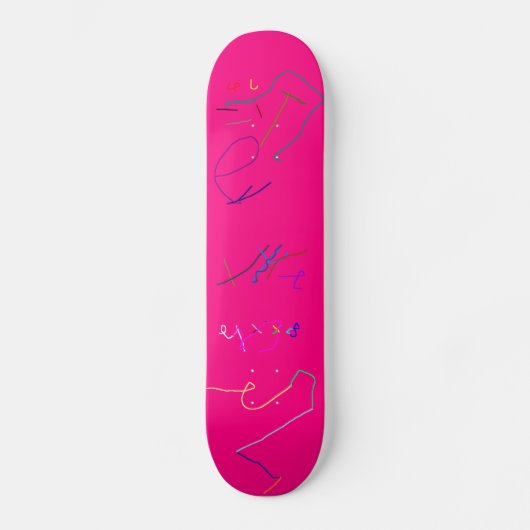 Roze door 6-jarige Chy Persoonlijk Skateboard (Voorkant)