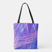 Roze door Blauw Abstract Tote Bag (Achterkant)