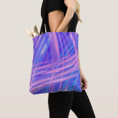 Roze door Blauw Abstract Tote Bag (Dichtbij)