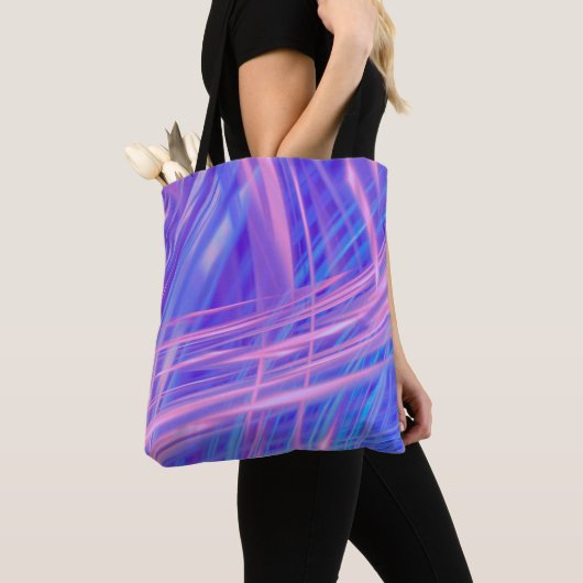 Roze door Blauw Abstract Tote Bag (Dichtbij)