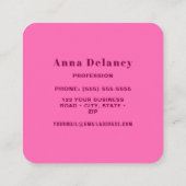 Roze, door Retro geïnspireerd Visitekaartje (Achterkant)