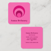Roze, door Retro geïnspireerd Visitekaartje (Voorkant / Achterkant)