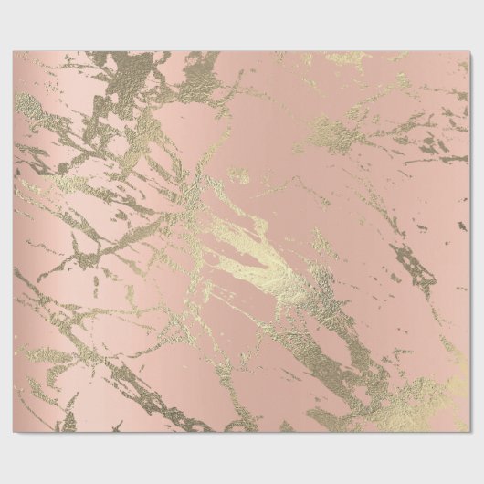 Roze, doorschijnende pastel Gold Marble Shiny Abst Cadeaupapier (Vlak)