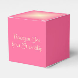 Roze doos met Cream Star.Thankyou Favor Box Bedankdoosjes