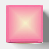 Roze doos met Cream Star.Thankyou Favor Box Bedankdoosjes (Bovenkant)