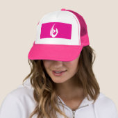 Roze doos trucker pet (In situ)