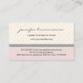 Roze doos Verpakking Bakkerij Schudskuikerchocolad Visitekaartje (Achterkant)