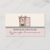 Roze doos Verpakking Bakkerij Schudskuikerchocolad Visitekaartje (Voorkant)