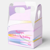 Roze doos voor roestvrij papier bedankdoosjes (Geopend)