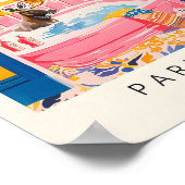 Roze dopamine decor voor badkamer, eland in bad poster (Hoek)