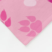Roze doseerknop, samen met monogram en naam fleece deken (Hoek)