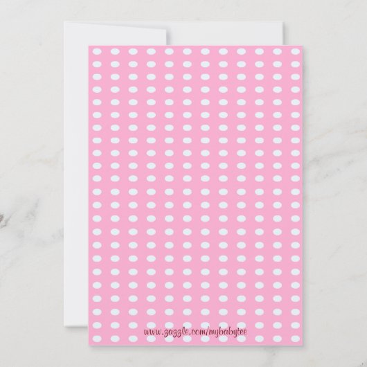 roze dot dragonfly op 3de verjaardagsfeestje , uit kaart (Achterkant)