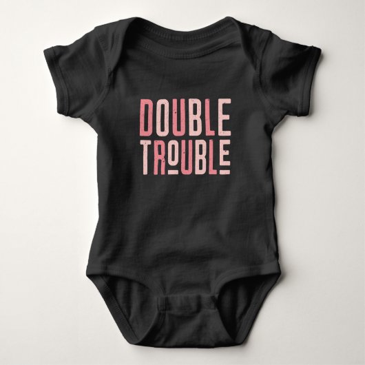 Roze Double Trouble T-shirt (Voorkant)