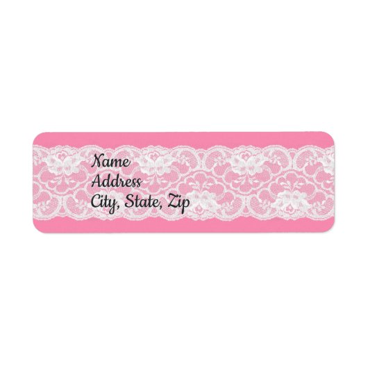 Roze douche etiket (Voorkant)