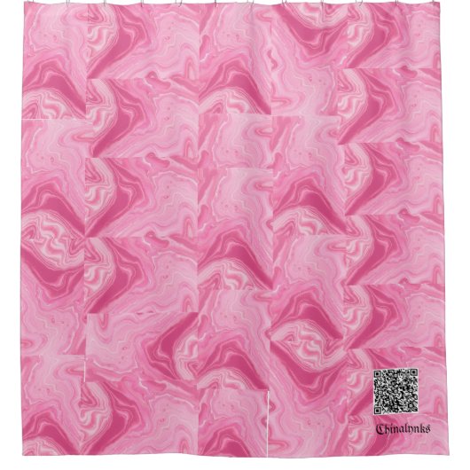  Roze Douchegordijn (Voorkant)