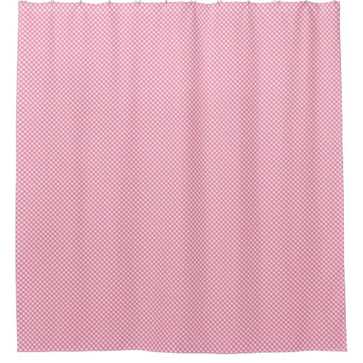 Roze douchegordijn met kleine witte (Voorkant)