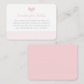 Roze douchekaart met gingham plaatskaartje (Voorkant / Achterkant)