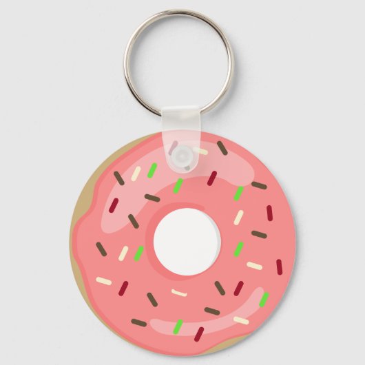 Roze Doughnut Sleutelhanger (Voorkant)