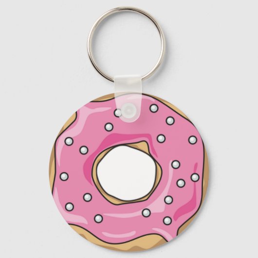Roze Doughnut Sleutelhanger (Voorkant)