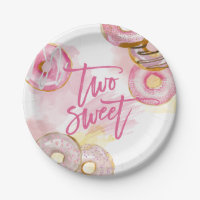 Roze Doughnut Two Sweet Donut 2de verjaardag