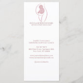 Roze Doula Zwangerschapsverpleegster Menu (Achterkant)
