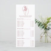 Roze Doula Zwangerschapsverpleegster Menu (Staand voorkant)