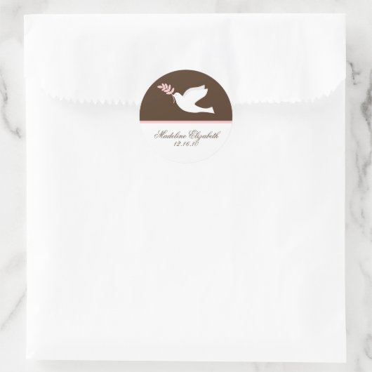 roze dove stickers (Tas)