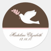roze dove stickers (Voorkant)