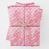 Roze draad schermend ontwerp inpakpapier vel (In situ)