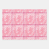 Roze draad schermend ontwerp inpakpapier vel (Voorkant)