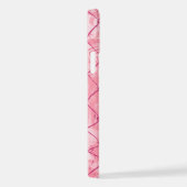 Roze draad schermende achtergrond/bewerkbare foto' iPhone hoesje (Rechterkant)