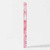 Roze draad schermende achtergrond/bewerkbare foto' iPhone hoesje (Linkerkant)