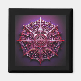 Roze draadframe Mandelbrot Magneet