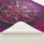 Roze draadframe Mandelbrot Sherpa Deken (3/4)