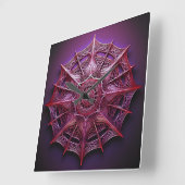 Roze draadframe Mandelbrot Vierkante Klok (Hoek)