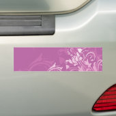 roze draai floreel ontwerp bumpersticker (Op auto)
